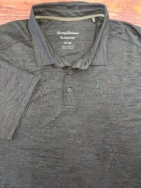 Tommy Bahama IslandZone Gray Subtle Floral Polo XL